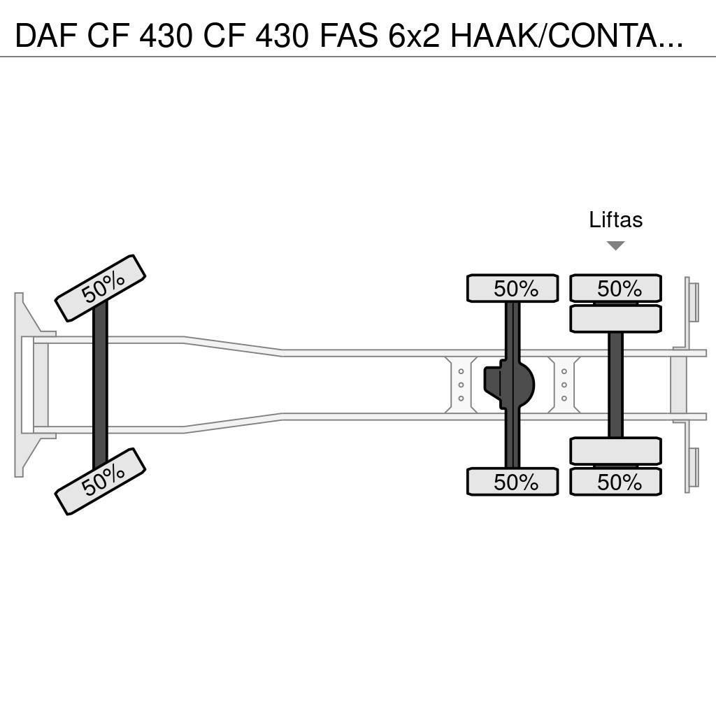 DAF CF 430 CF 430 FAS 6x2 HAAK/CONTAINER!!2018!! Konksliftveokid