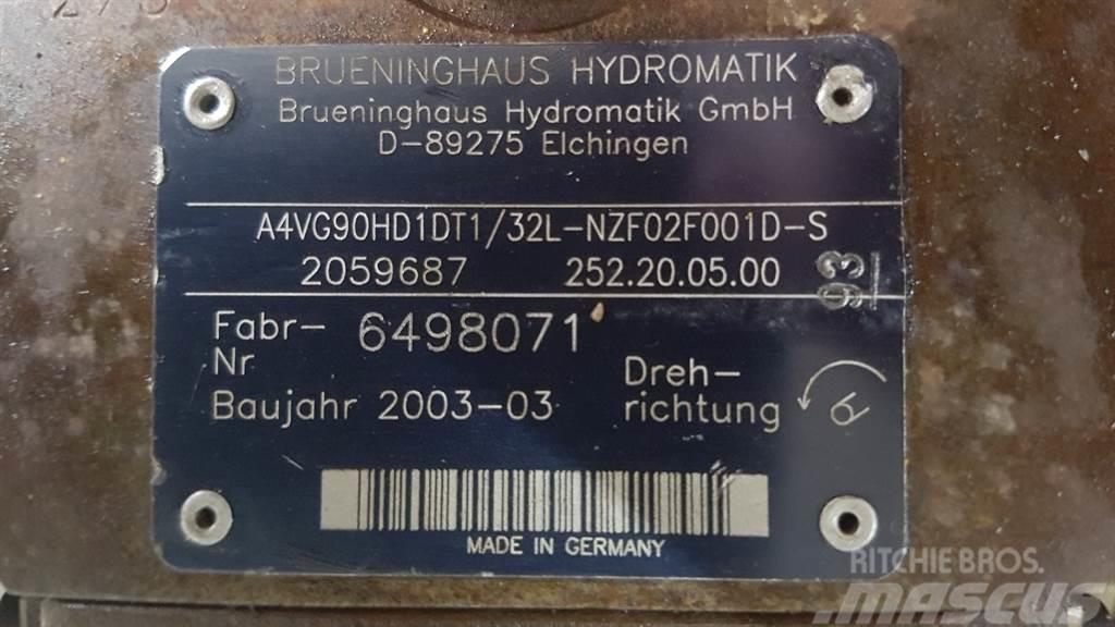 Brueninghaus Hydromatik A4VG90HD1DT1/32L - Drive pump/Fahrpumpe/Rijpomp Hüdraulika