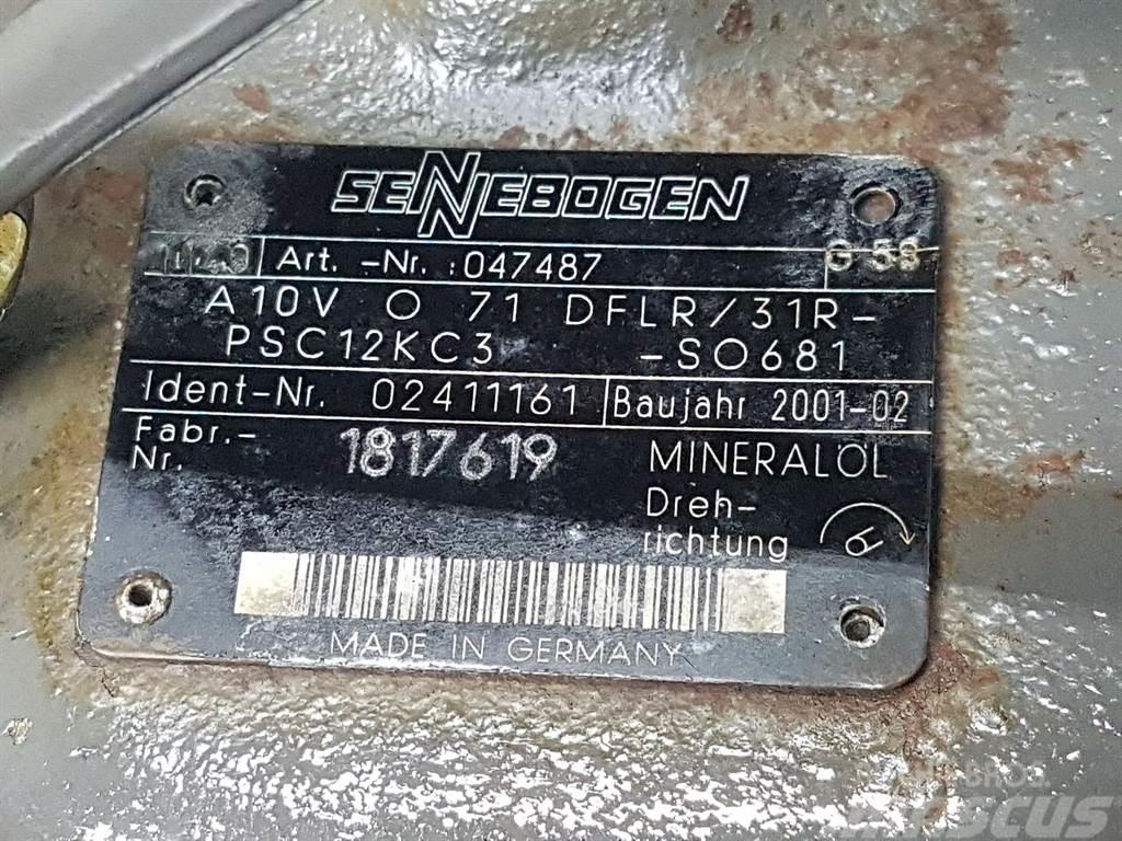 Sennebogen -Rexroth A10VO71DFLR/31R-Load sensing pump Hüdraulika