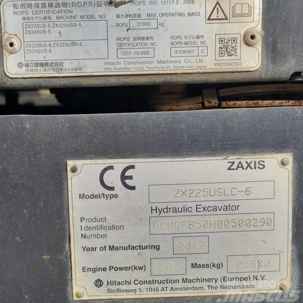 Hitachi ZX 225 US LC-6 Roomikekskavaatorid