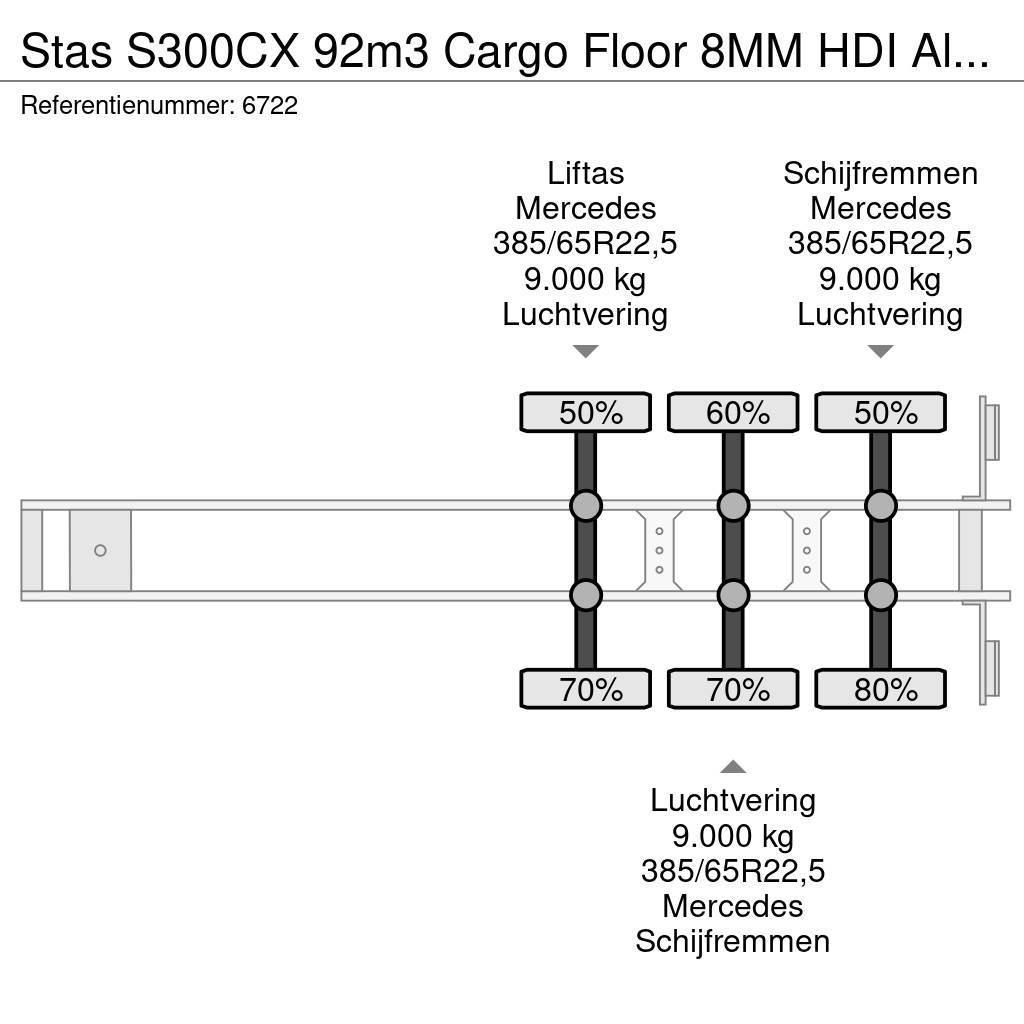 Stas S300CX 92m3 Cargo Floor 8MM HDI Alcoa's Liftachse Liikuvpõrand poolhaagised