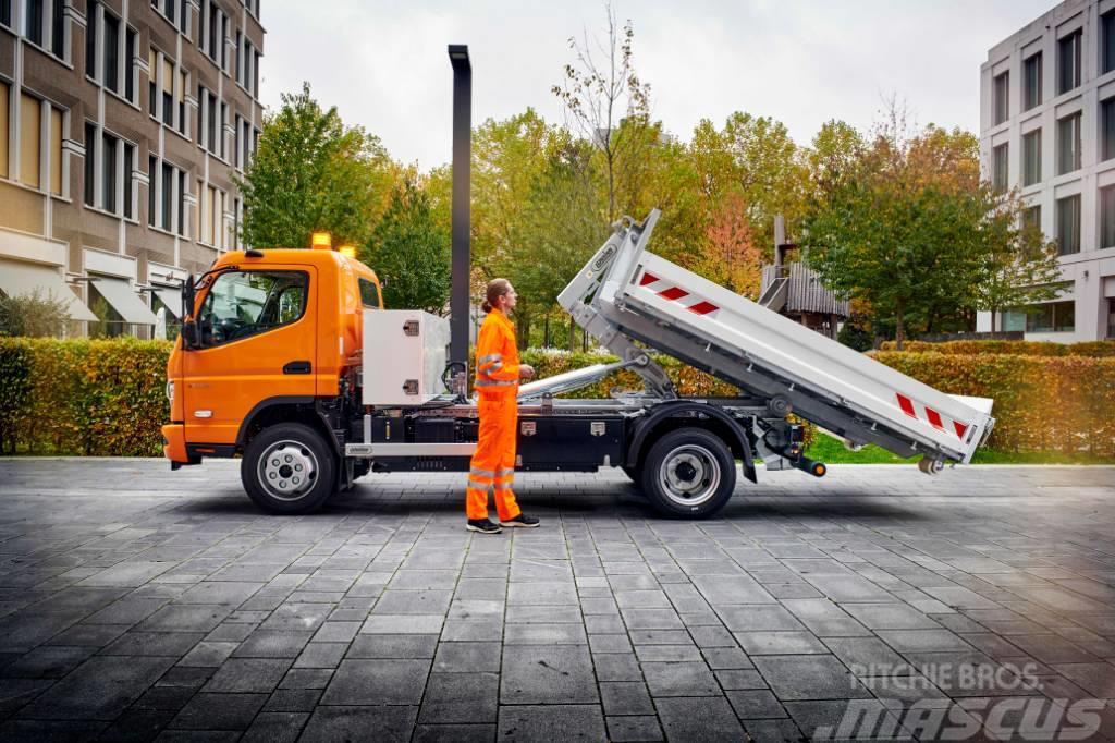 Fuso eCanter ellastbil 8,55 ton lastväxlare Konksliftveokid