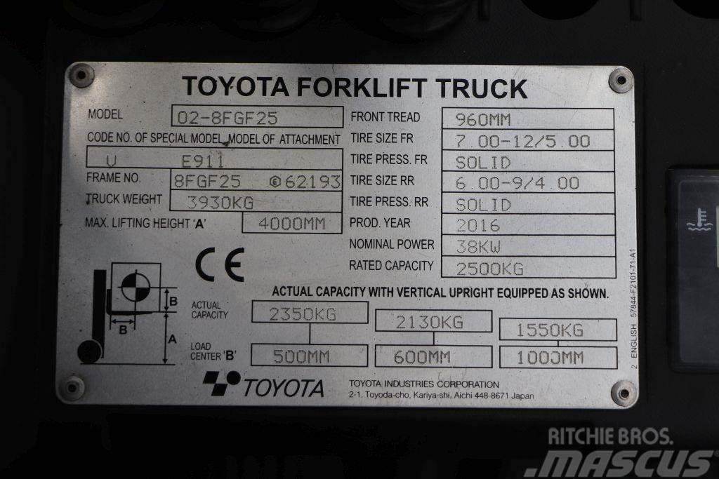 Toyota 02-8FGF25 Gaasitõstukid