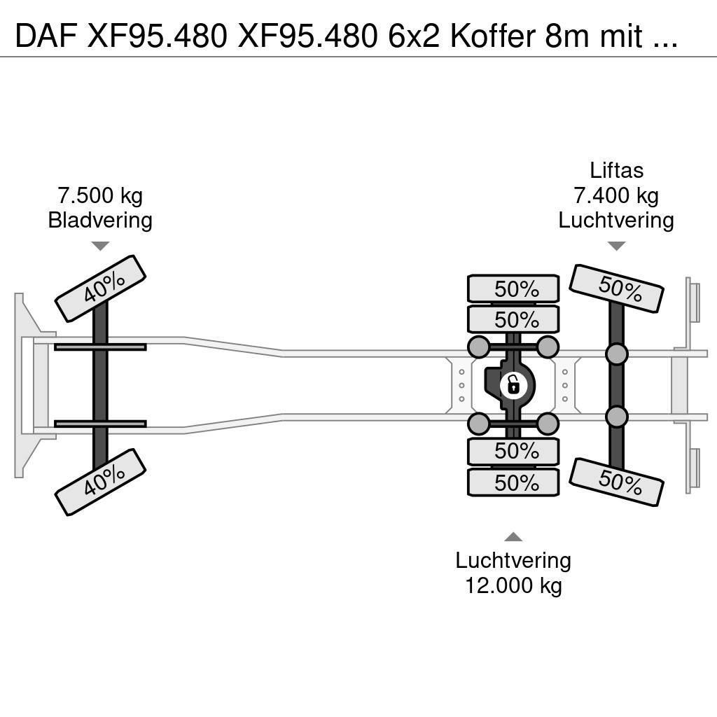 DAF XF95.480 XF95.480 6x2 Koffer 8m mit LBW Furgoonautod
