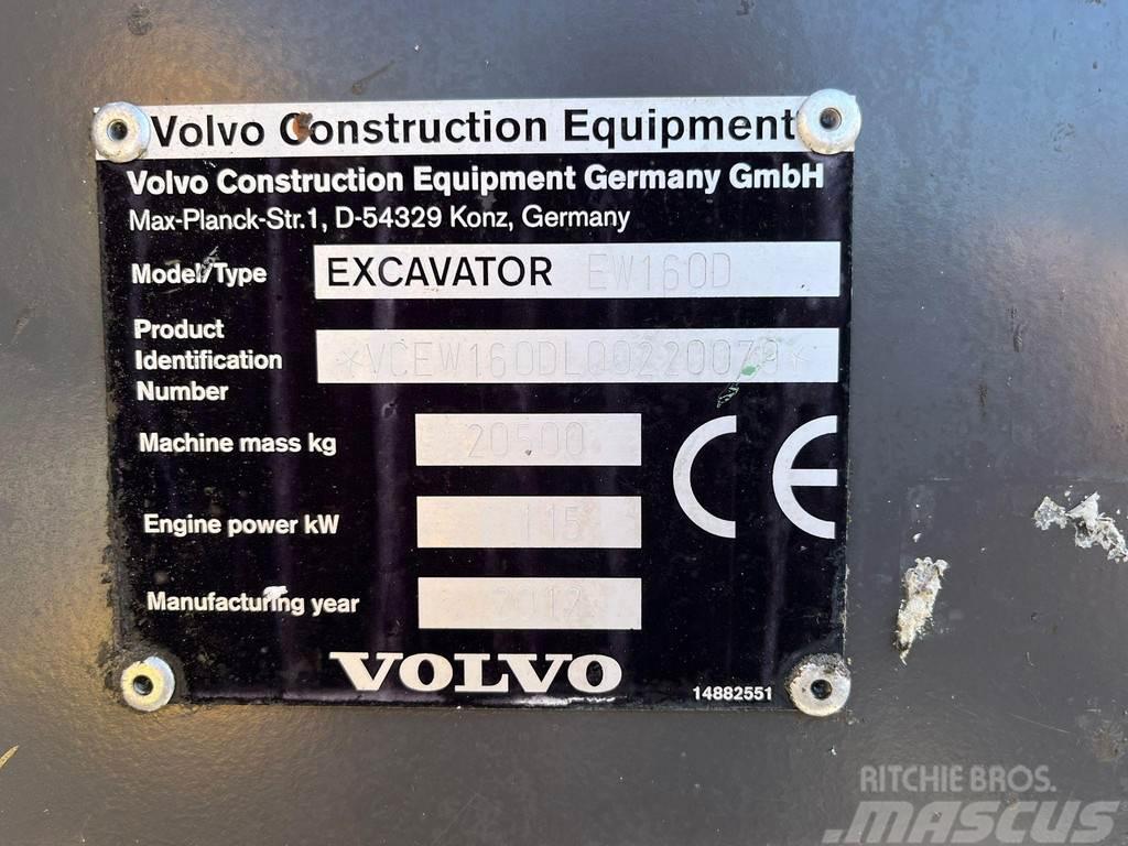 Volvo EW 160 D AC / CENTRAL LUBRICATION Ratasekskavaatorid