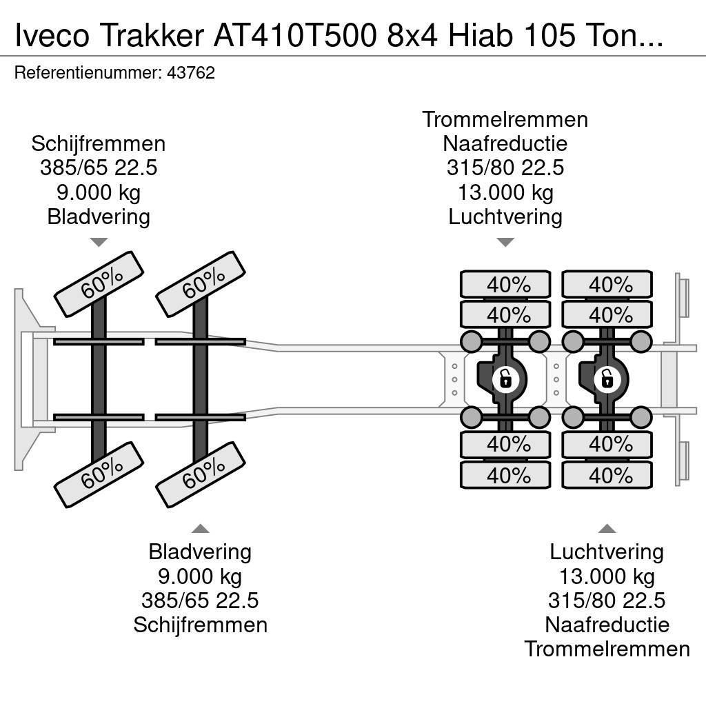Iveco Trakker AT410T500 8x4 Hiab 105 Tonmeter laadkraan Maastikutõstukid