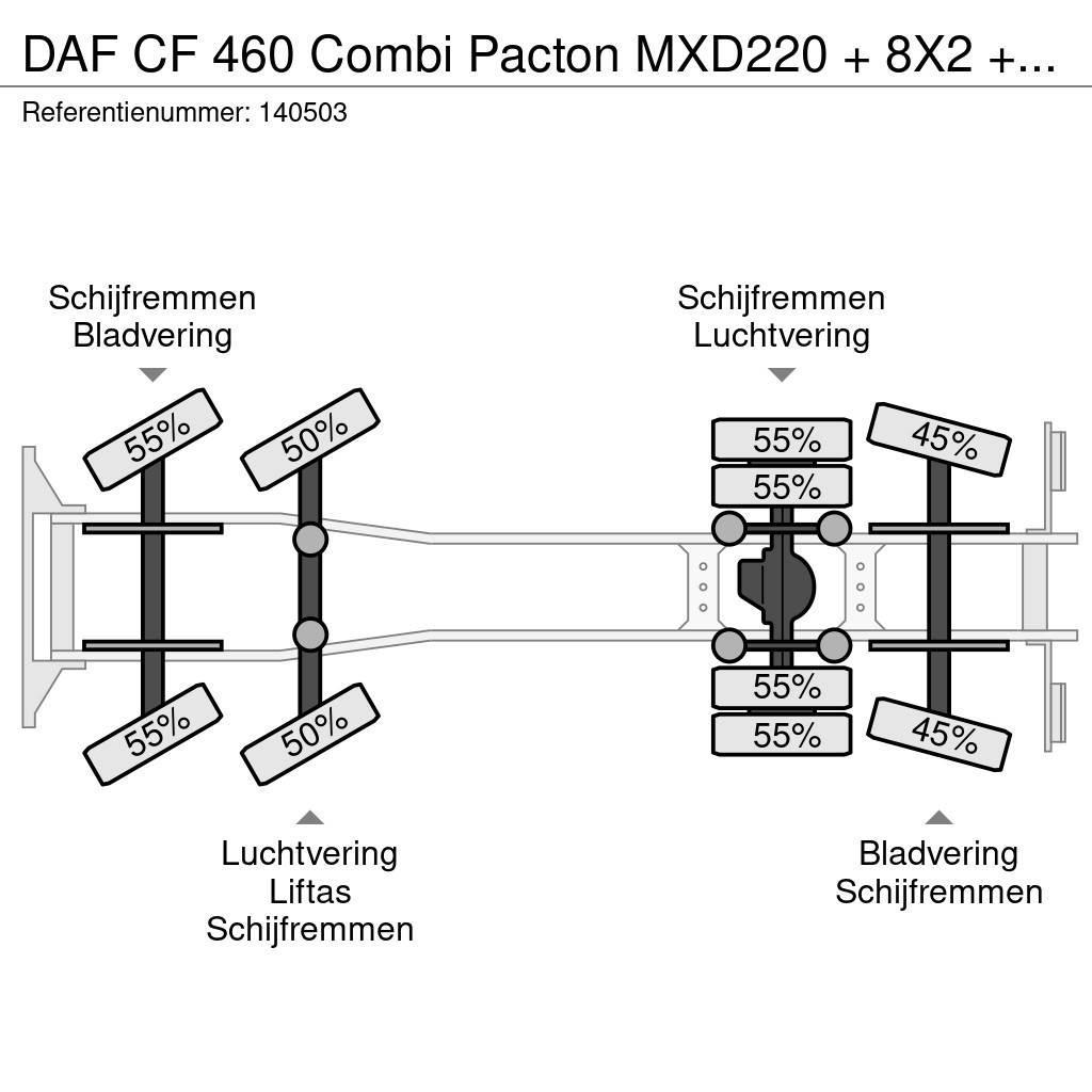 DAF CF 460 Combi Pacton MXD220 + 8X2 + Manual + Euro 6 Maastikutõstukid
