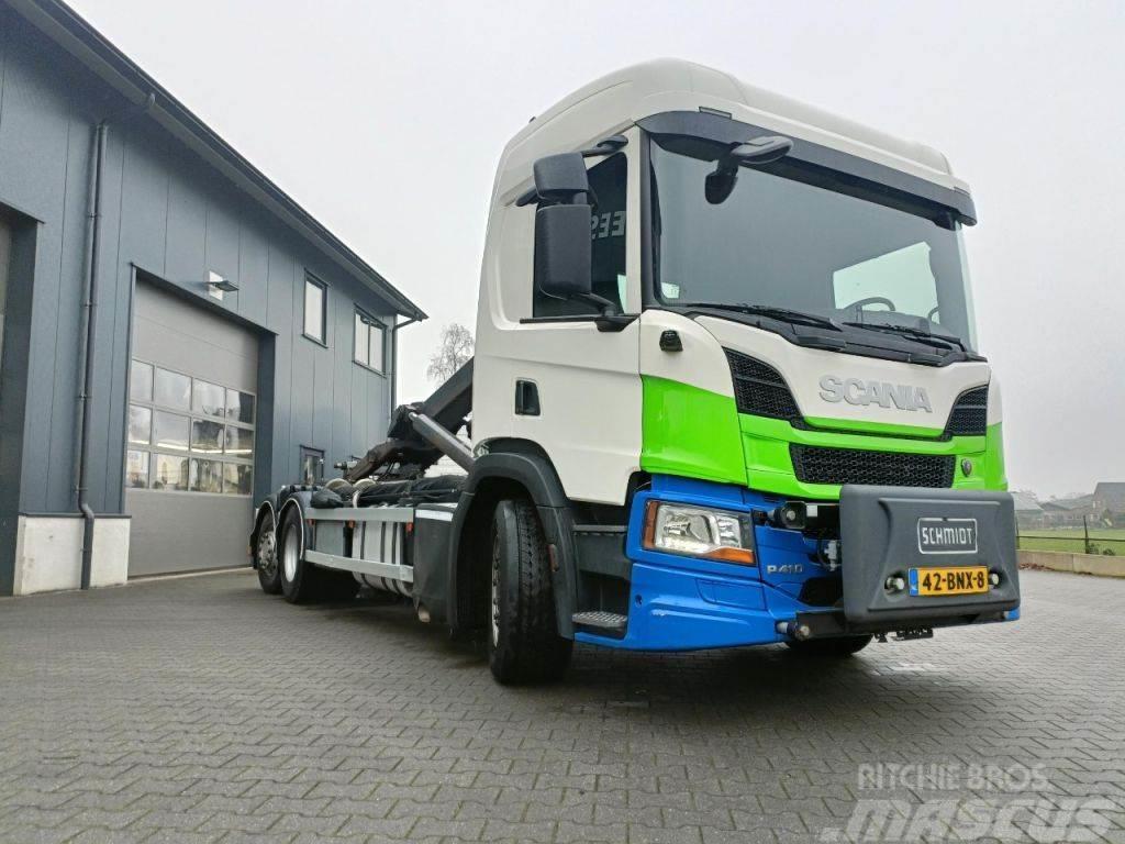 Scania P410 2019 - 6X2 LIFTAS GESTUURD - VDL 21T - VOLLED Konksliftveokid