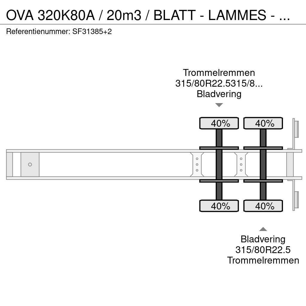 OVA 320K80A / 20m3 / BLATT - LAMMES - SPRING Kallur-poolhaagised