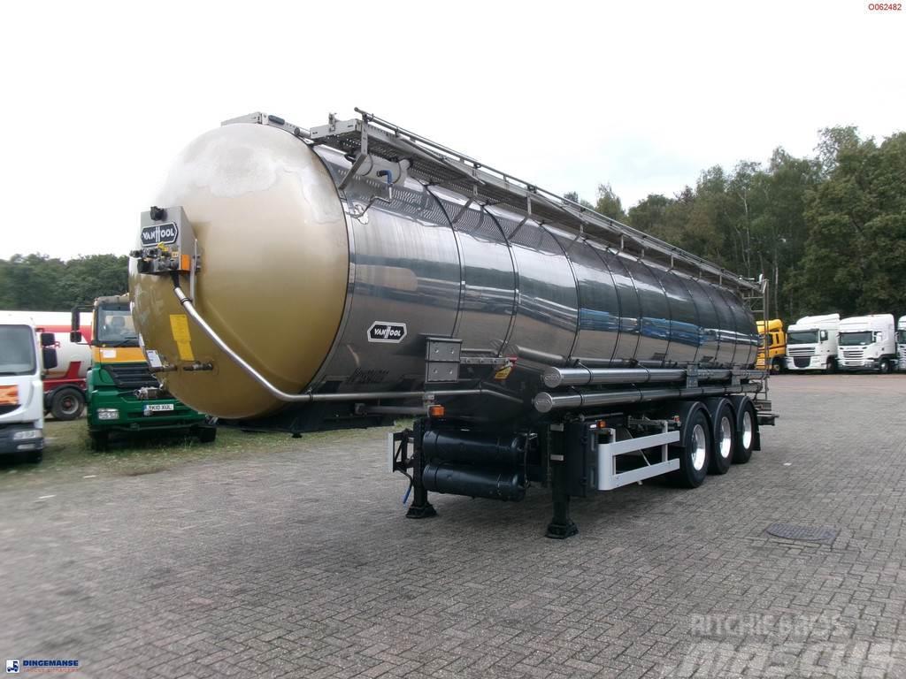 Van Hool Chemical tank inox 33 m3 / 3 comp / ADR 30-03-2024 Tsistern poolhaagised