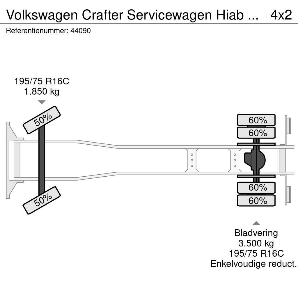 Volkswagen Crafter Servicewagen Hiab 1,3 Tonmeter laadkraan J Maastikutõstukid