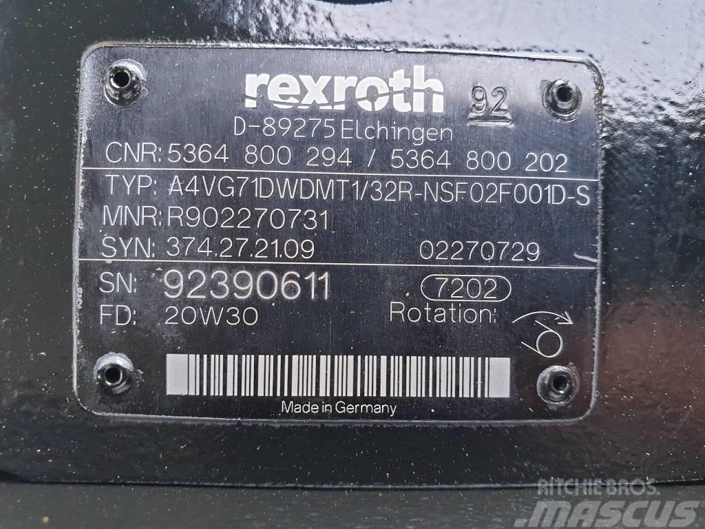 Rexroth Fuchs MHL360E Variable displ. pump 5364800202 Hüdraulika