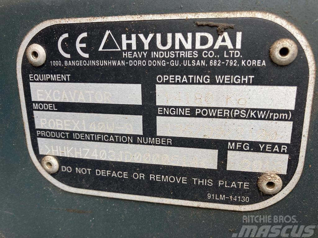 Hyundai Robex 140 W-9 Ratasekskavaatorid