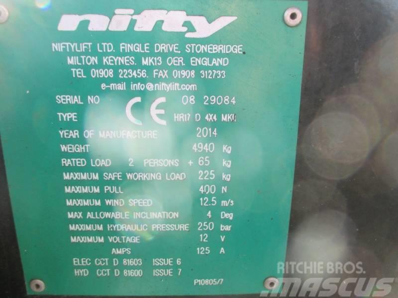 Niftylift HR 17 D 4x4 Iseliikuvad poomtõstukid