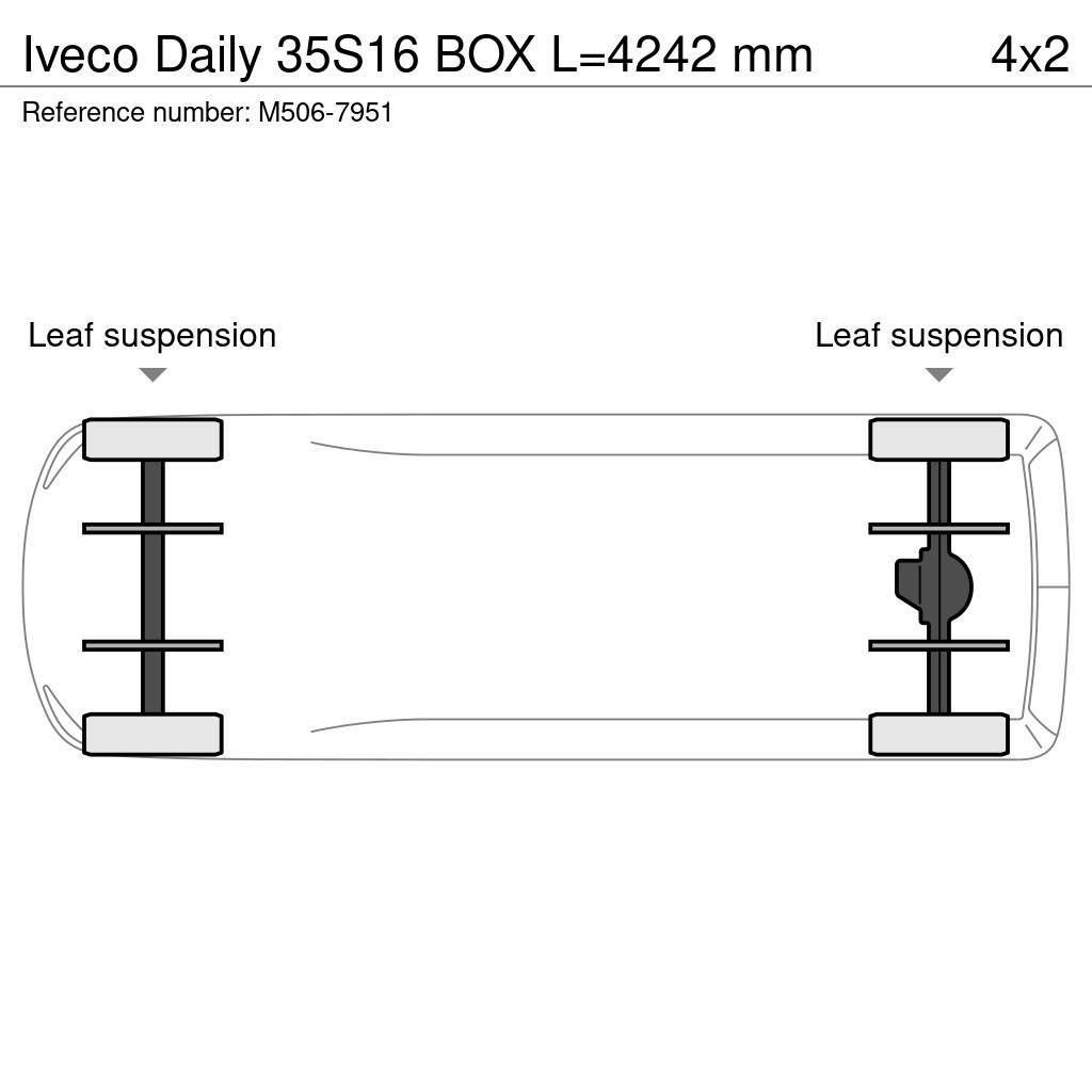 Iveco Daily 35S16 BOX L=4242 mm Muu