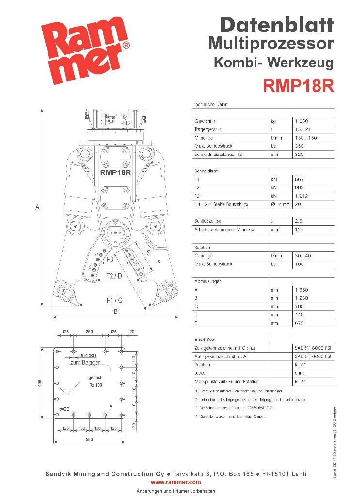 Rammer RMP18R Betoonipurustuskäärid
