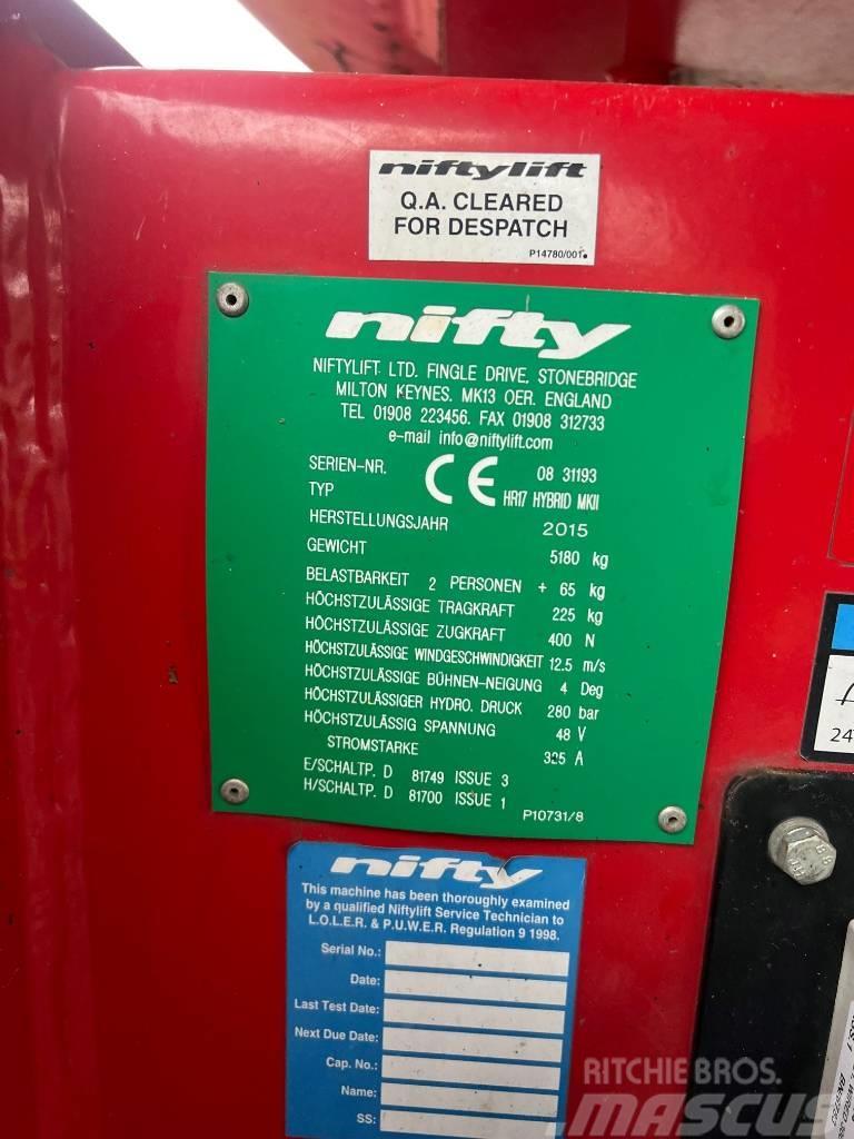 Niftylift HR 17 Iseliikuvad poomtõstukid