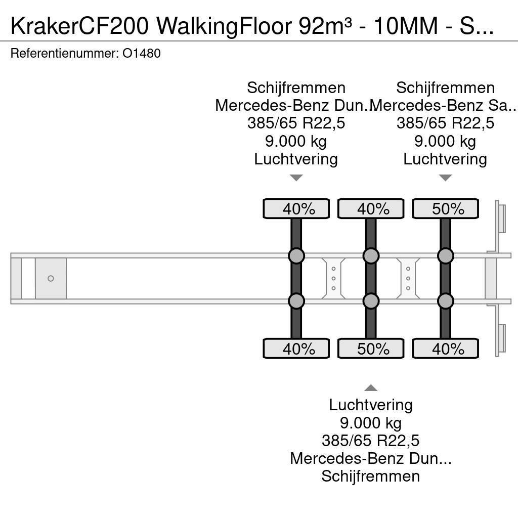 Kraker CF200 WalkingFloor 92m³ - 10MM - Schijfremmen - Ge Liikuvpõrand poolhaagised