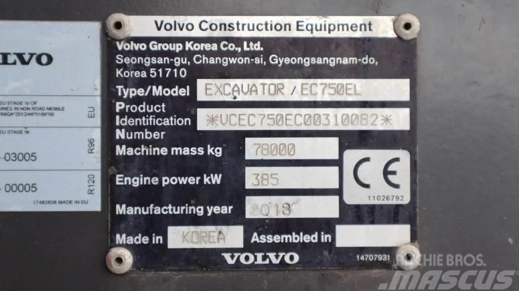 Volvo EC 750 EL | BUCKET | GOOD CONDITION Ratasekskavaatorid