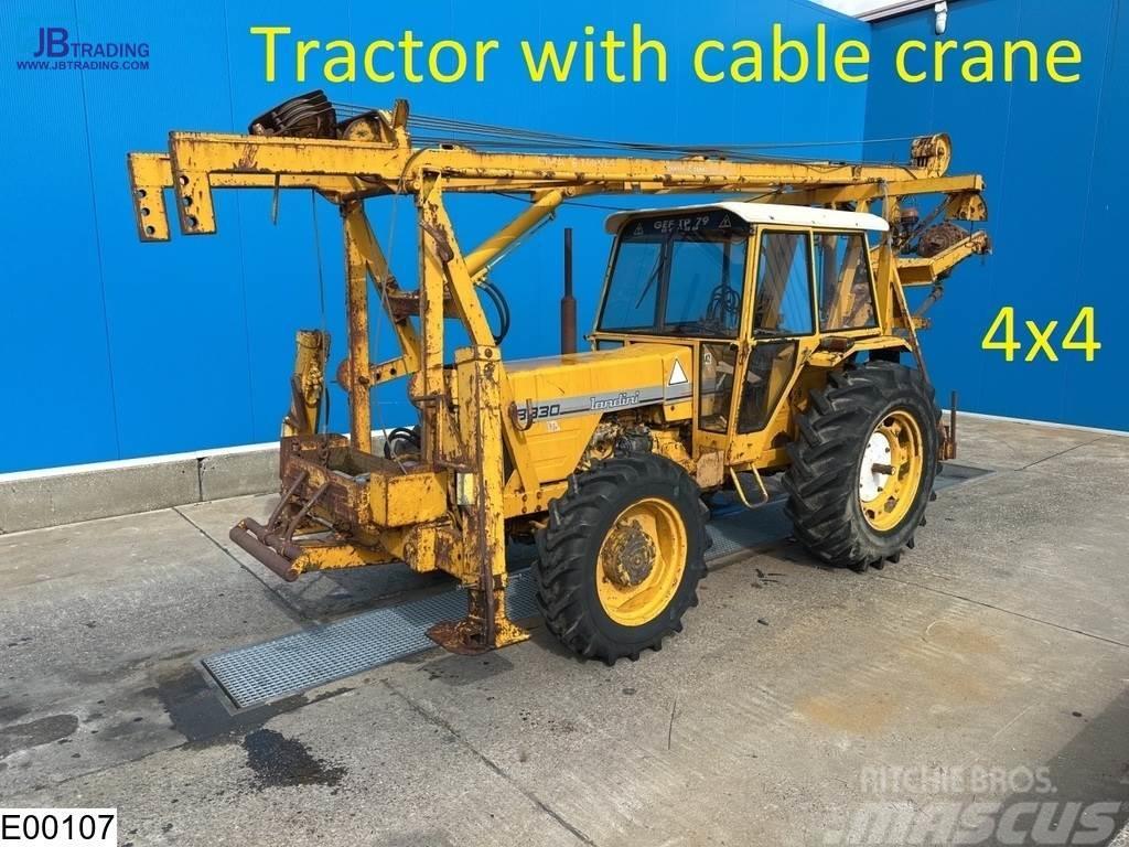 Landini 8830 4x4, Tractor with cable crane, drill rig Traktorid