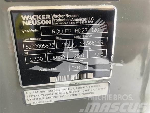 Wacker Neuson RD27-120 Ühe trumliga rullid