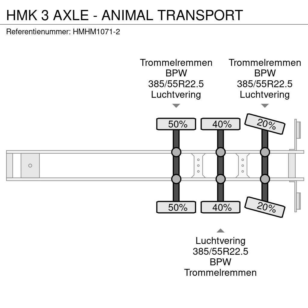  HMK 3 AXLE - ANIMAL TRANSPORT Loomaveo poolhaagised