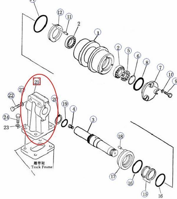 Shantui SD22 carrier roller bracket 154-30-11292 Lindid, ketid ja alusvankrid