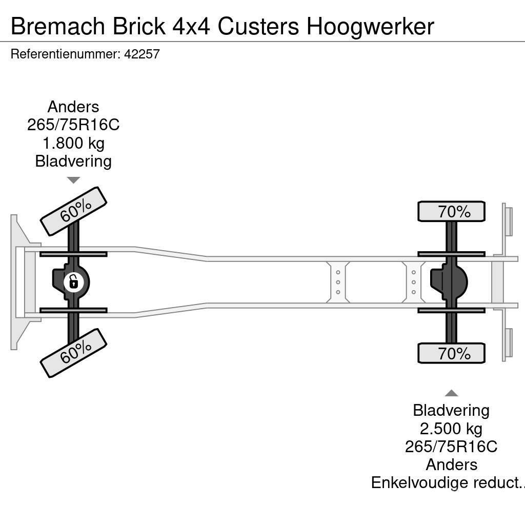  Bremach Brick 4x4 Custers Hoogwerker Auto korvtõstukid