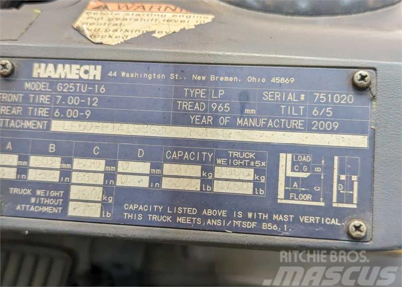 Hamech G25T-16 Kahveltõstukid - muud