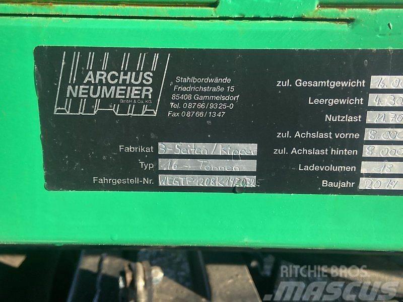  Archus Neumeier 3 Seiten Kipper Anhänger 16 t. Kallurid