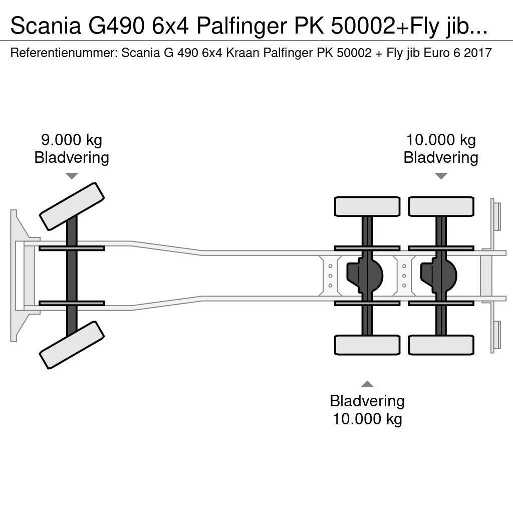 Scania G490 6x4 Palfinger PK 50002+Fly jib RETARDER Euro Maastikutõstukid