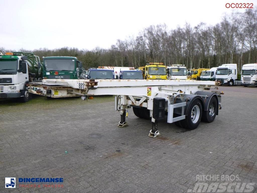 Robuste Kaiser 2-axle container chassis 20 ft + tipping Kallur-poolhaagised
