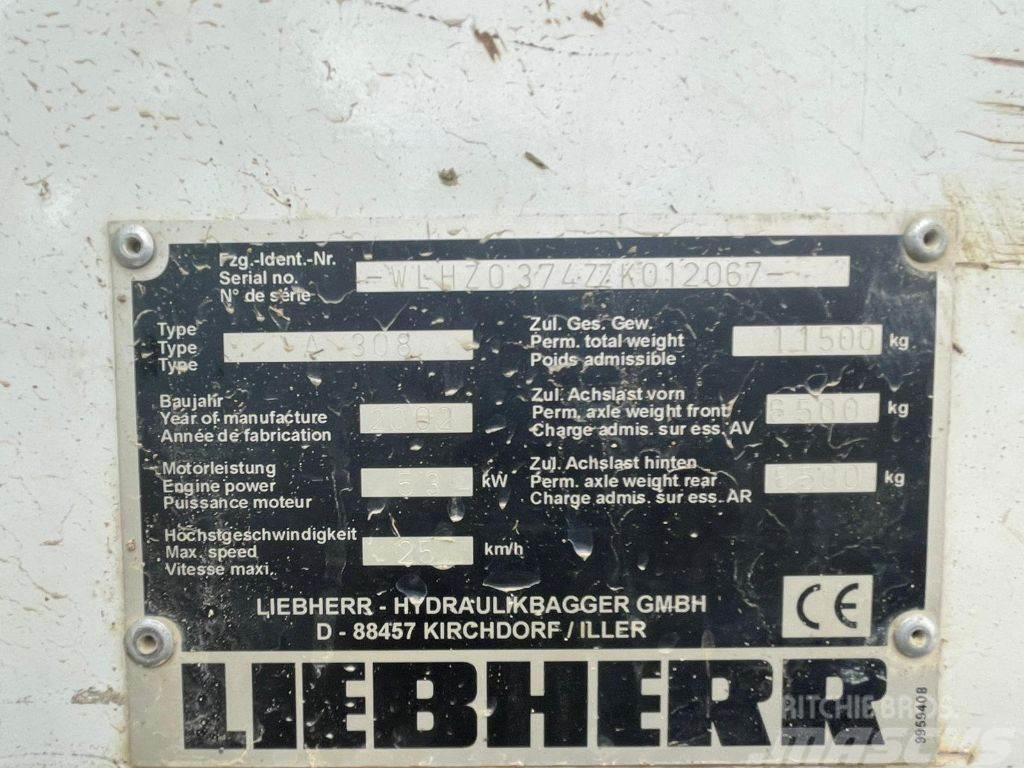 Liebherr A 308 Ratasekskavaatorid