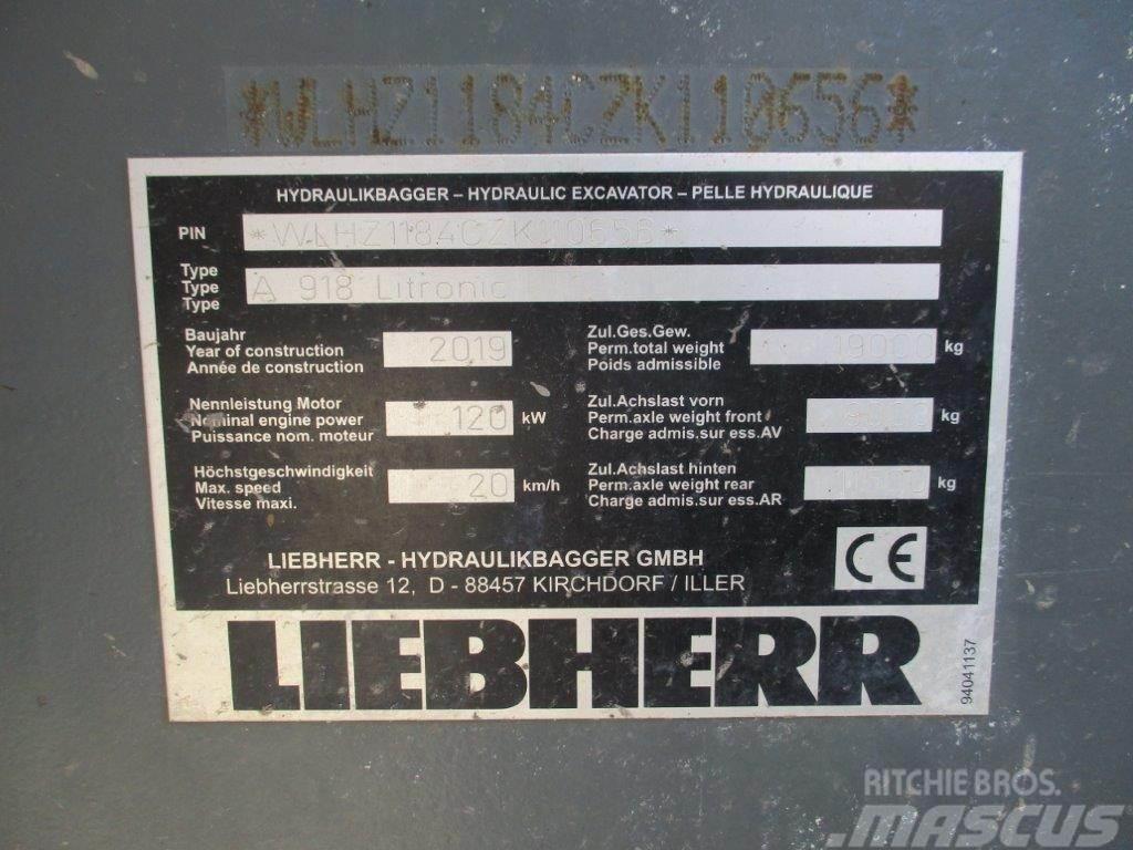 Liebherr A 918 Litronic Ratasekskavaatorid