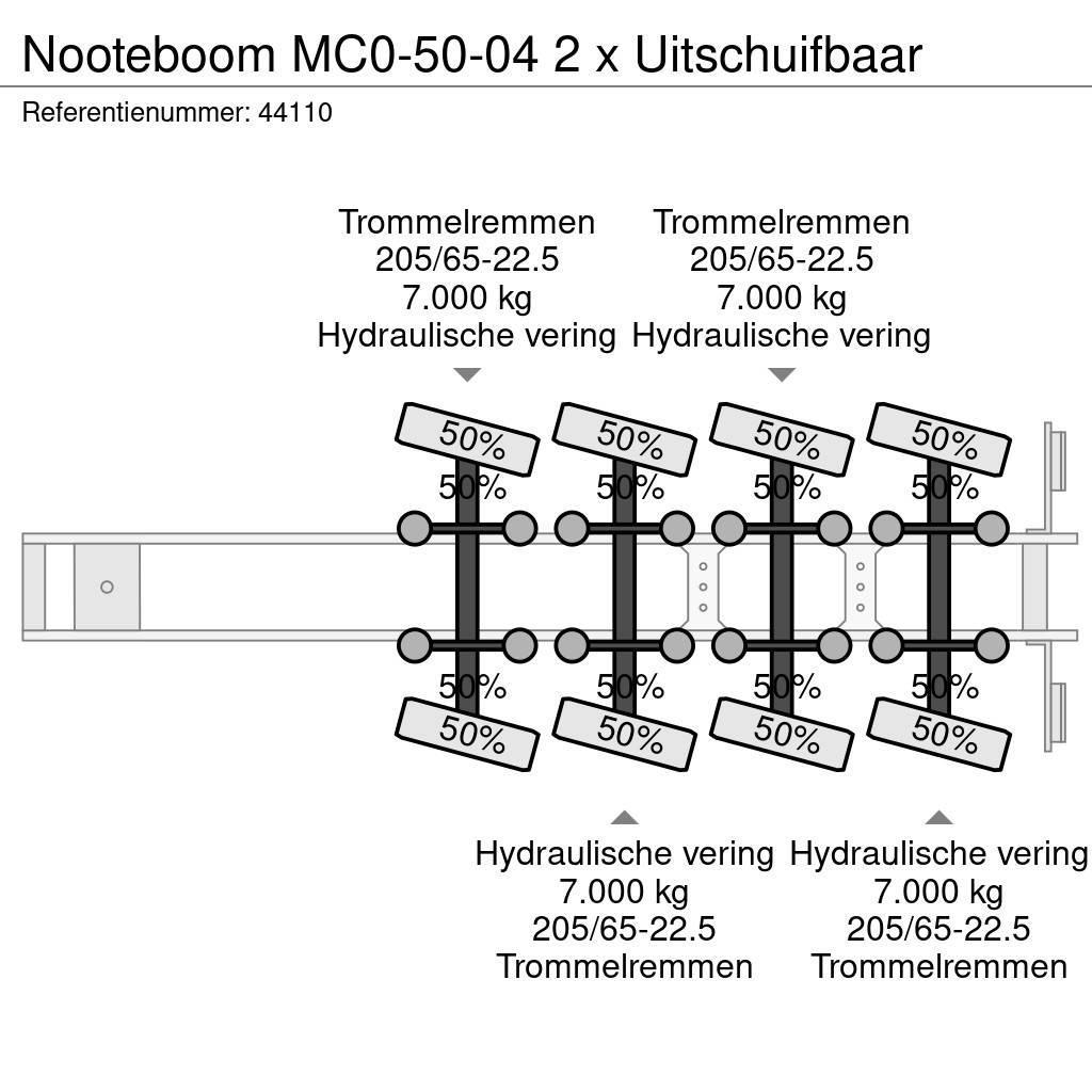 Nooteboom MC0-50-04 2 x Uitschuifbaar Raskeveo poolhaagised