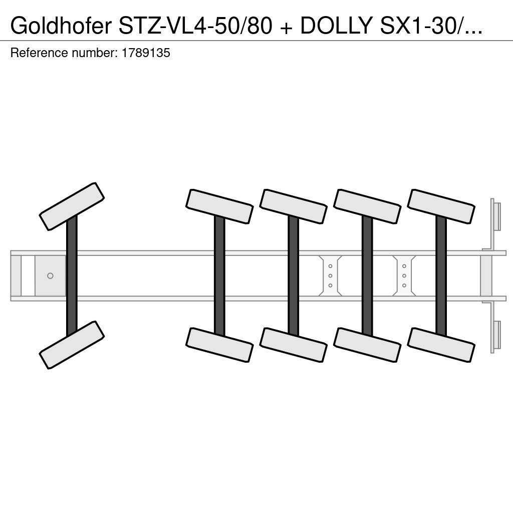 Goldhofer STZ-VL4-50/80 + DOLLY SX1-30/80 1+4 LOWLOADER/DIEP Raskeveo poolhaagised
