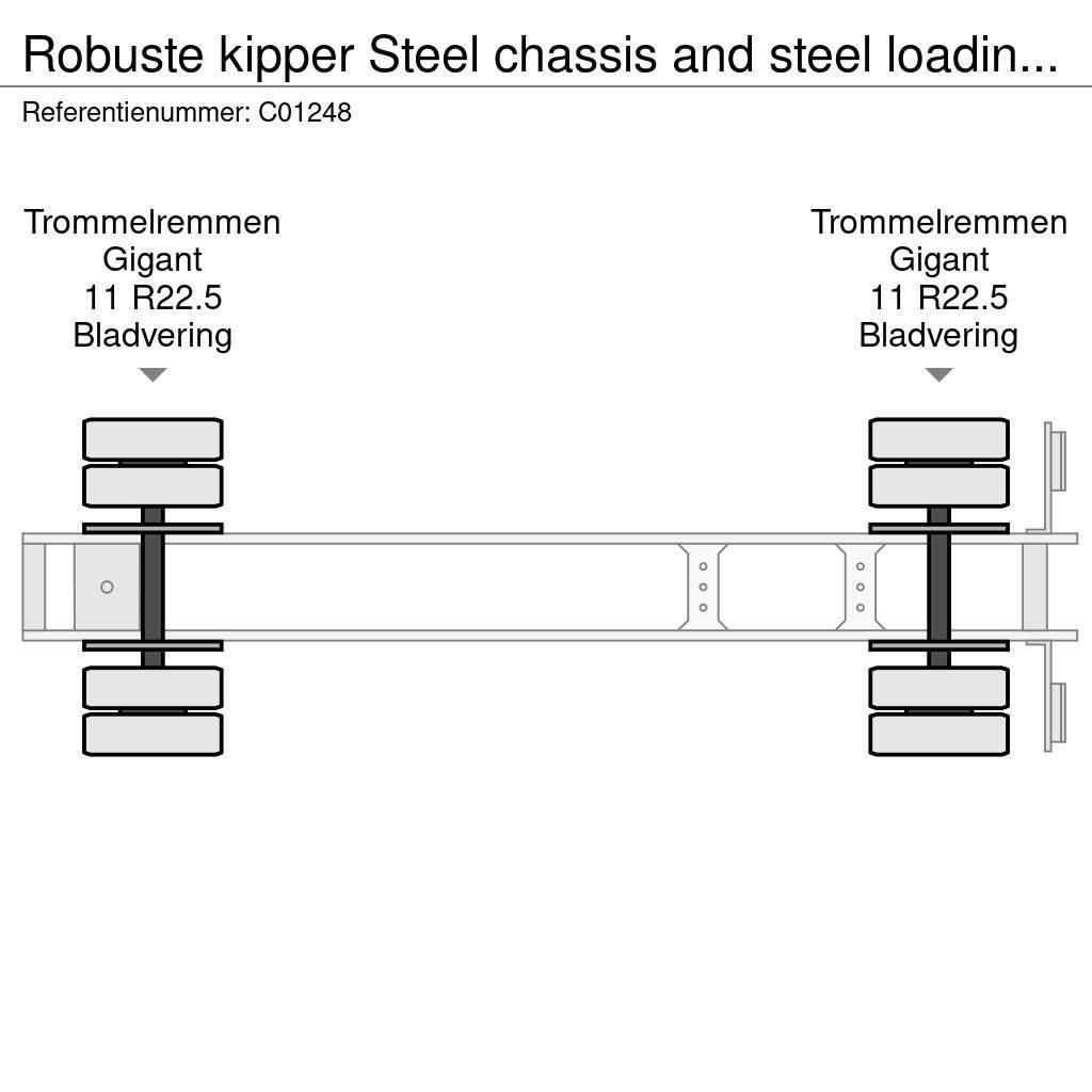 Robuste kipper Steel chassis and steel loading platform Kallur-poolhaagised