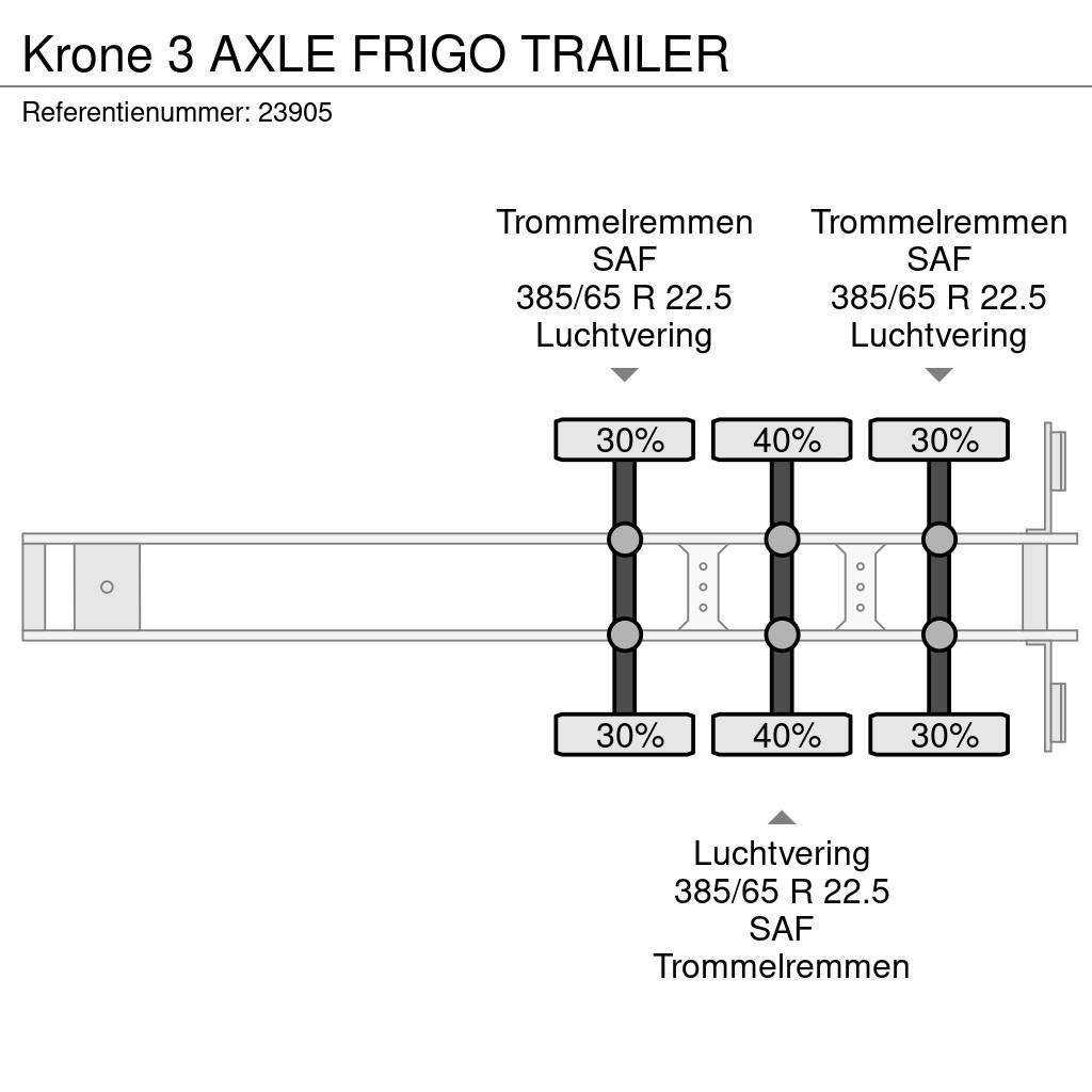 Krone 3 AXLE FRIGO TRAILER Külmikpoolhaagised