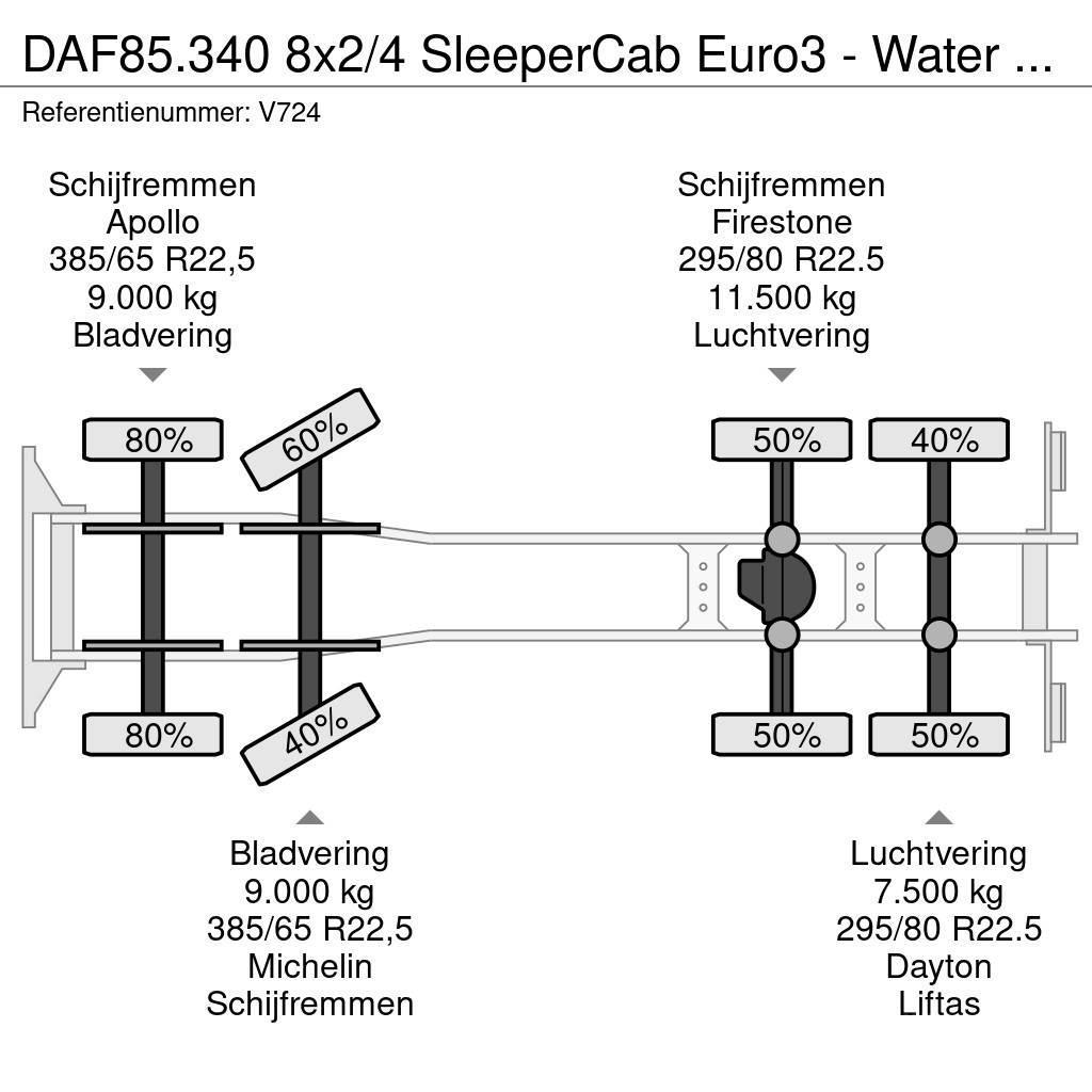 DAF 85.340 8x2/4 SleeperCab Euro3 - Water TankWagen 24 Tsisternveokid
