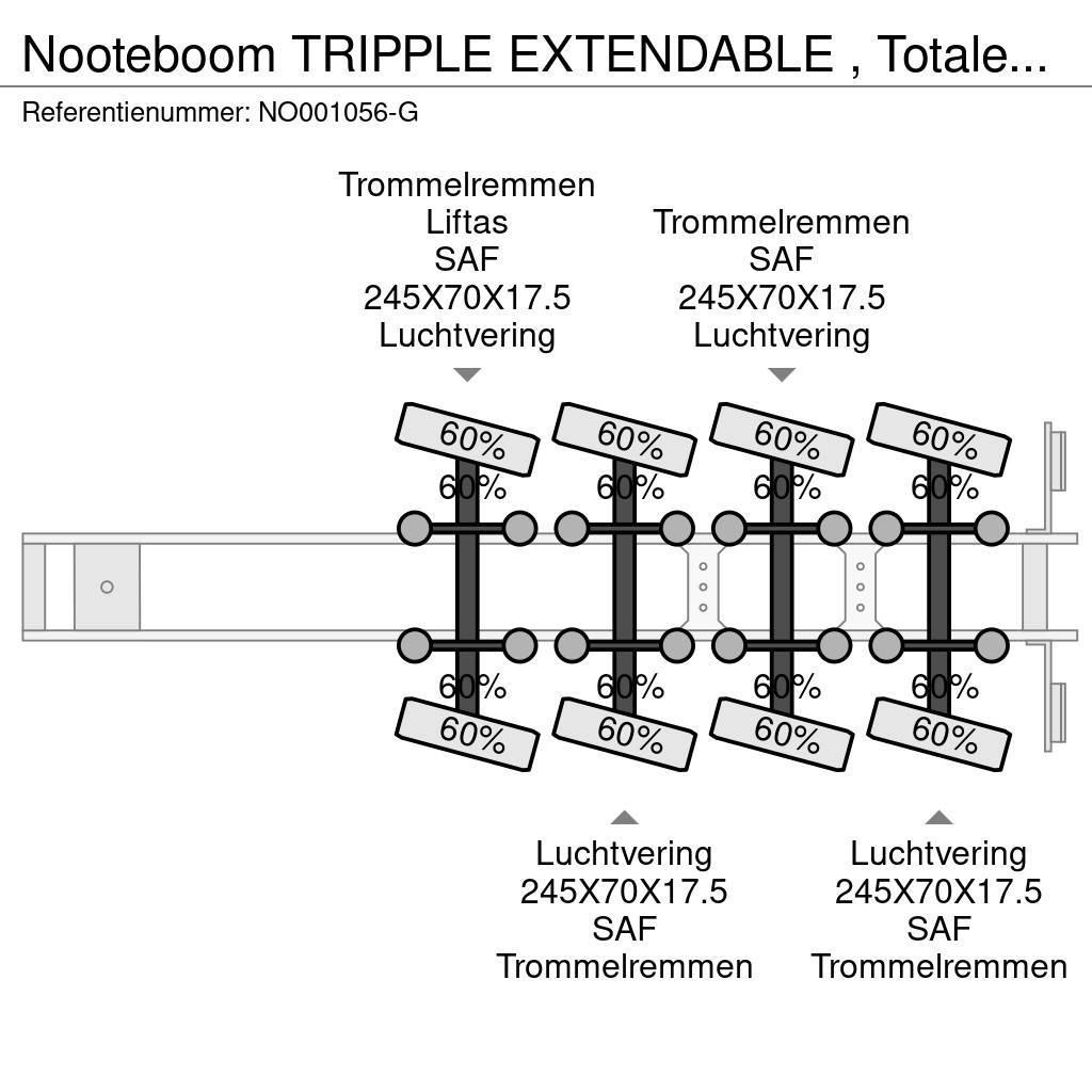 Nooteboom TRIPPLE EXTENDABLE , Totale 47,95 M 4 AXEL STEERIN Raskeveo poolhaagised