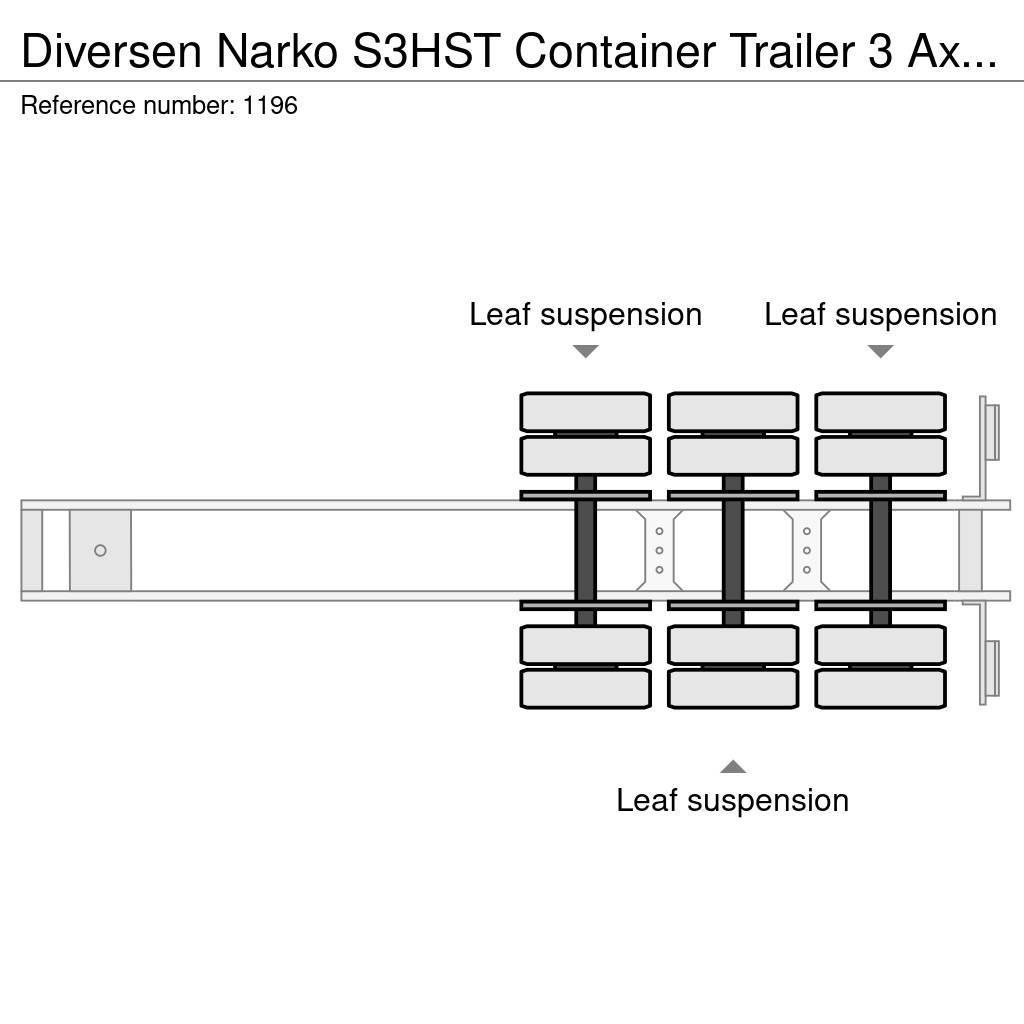 Närko S3HST Container Trailer 3 Axle BPW Konteinerveo poolhaagised