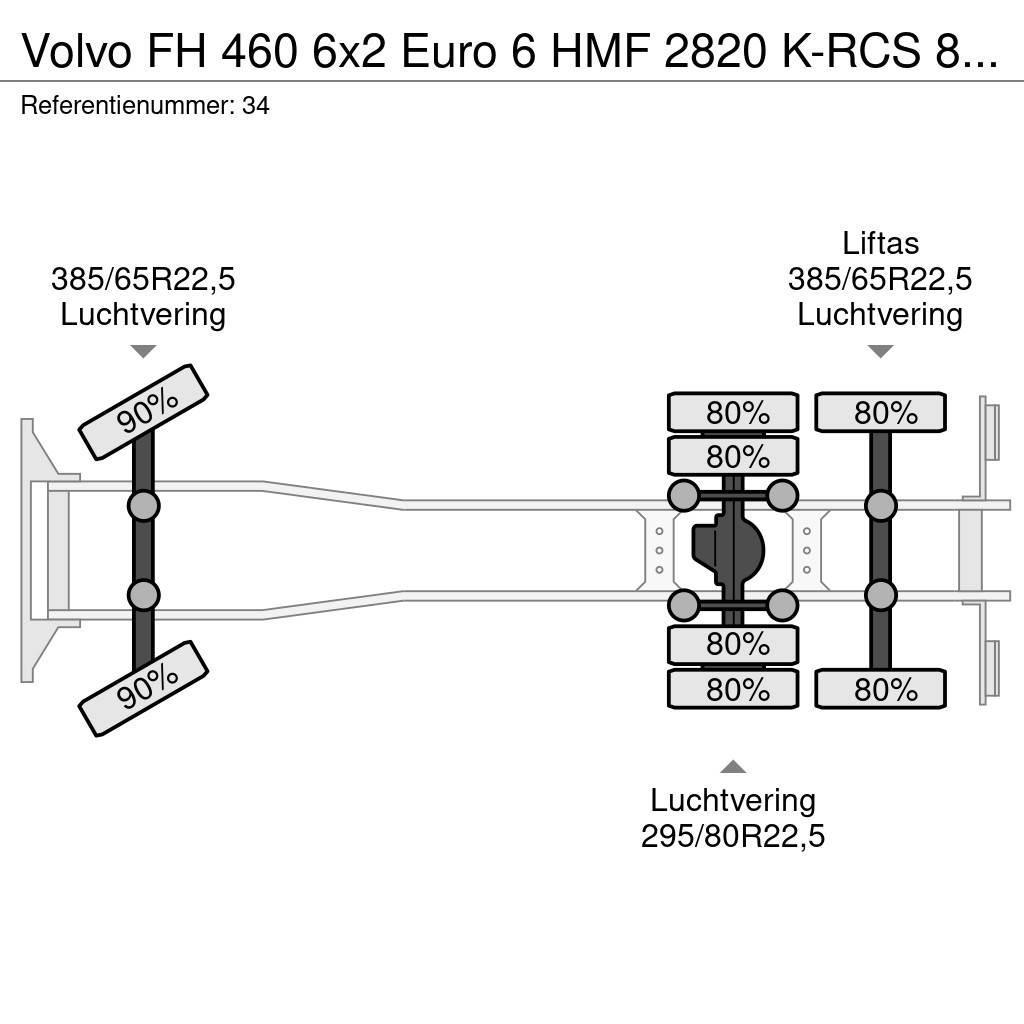 Volvo FH 460 6x2 Euro 6 HMF 2820 K-RCS 8 x Hydr Crane Ye Maastikutõstukid