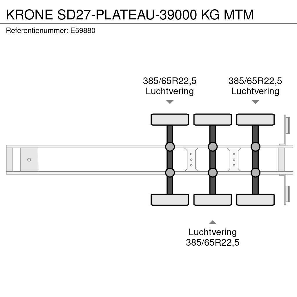 Krone SD27-PLATEAU-39000 KG MTM Madelpoolhaagised