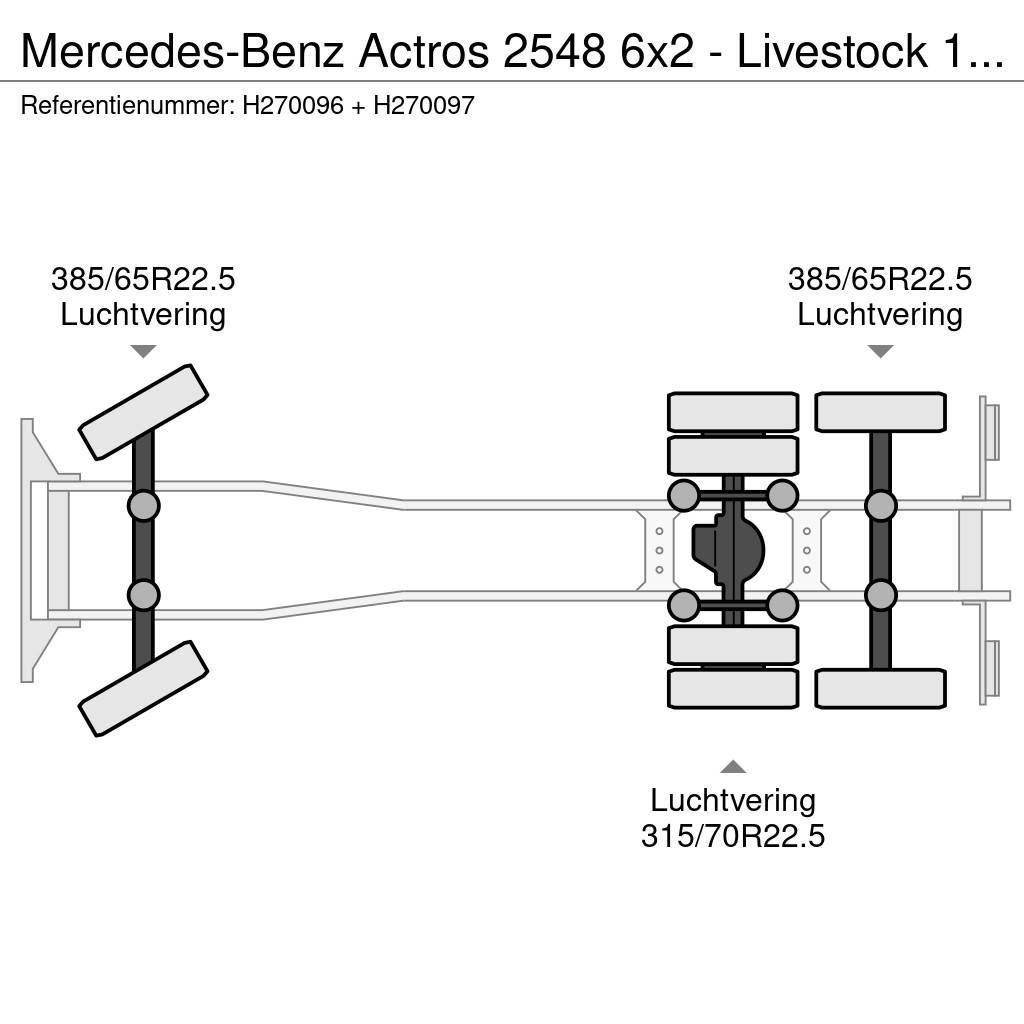 Mercedes-Benz Actros 2548 6x2 - Livestock 1 deck - Truck + Trail Loomaveokid