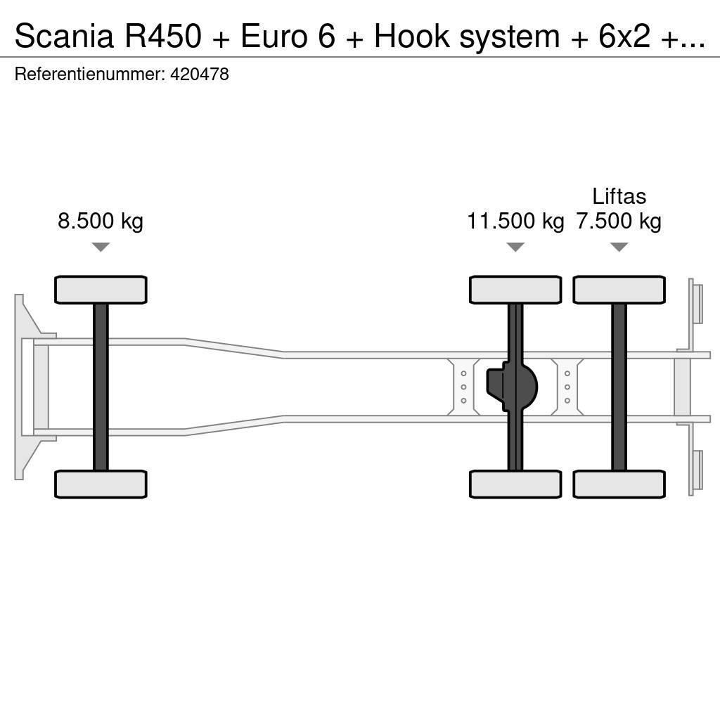 Scania R450 + Euro 6 + Hook system + 6x2 + Discounted fro Konksliftveokid