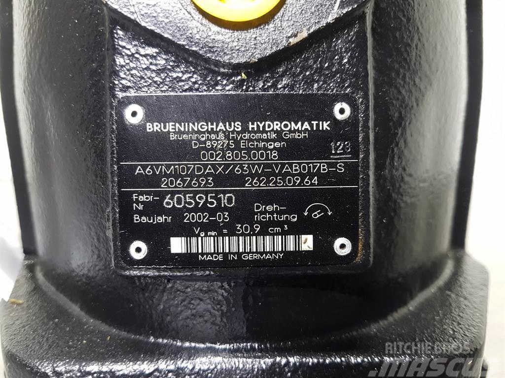 Brueninghaus Hydromatik A6VM107DAX/63W - Drive motor/Fahrmotor/Rijmotor Hüdraulika