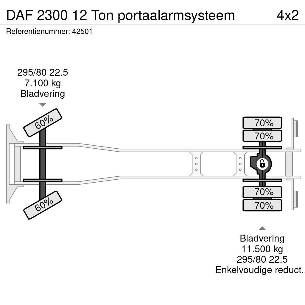 DAF 2300 12 Ton portaalarmsysteem Vahetuskastiga tõstukautod
