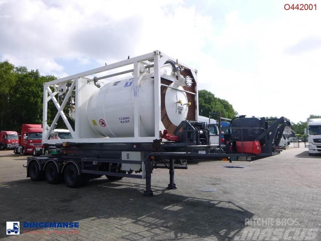  HTS 3-axle container trailer (sliding, tipping) + Kallur-poolhaagised