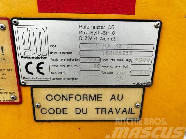 Putzmeister KOS 1050 CONCRETE PUMP Betooni pumpautod