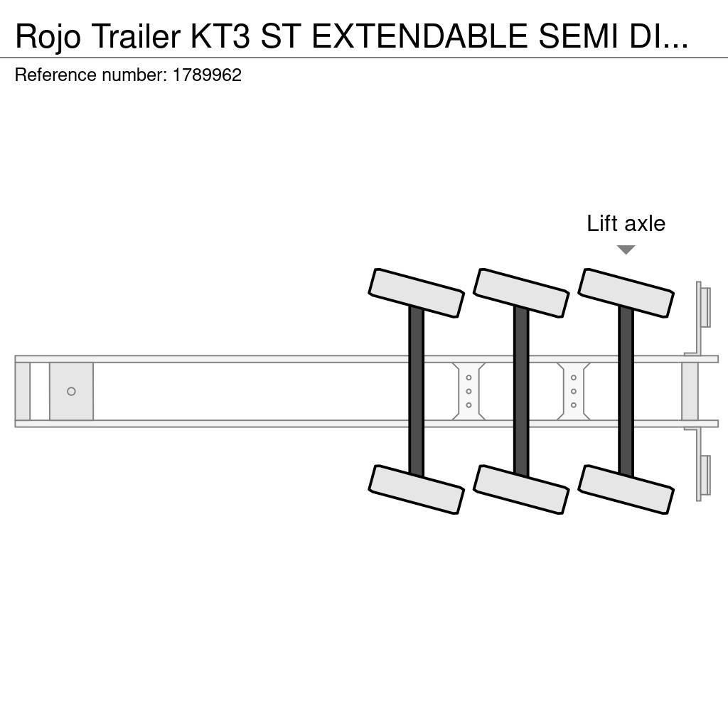 Rojo Trailer KT3 ST EXTENDABLE SEMI DIEPLADER/TIEFLADER/LOWLOAD Raskeveo poolhaagised